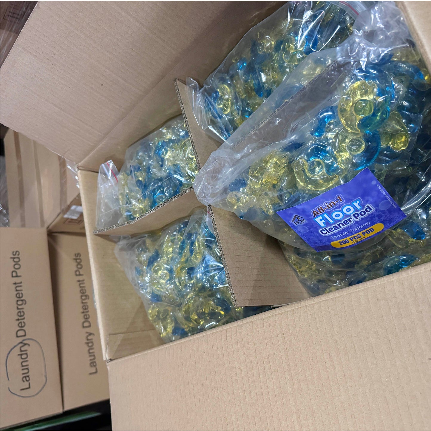 HOM All-in-1 Floor Cleaner Pods 200pcs/pack (Lavender Scent) Stock Clearance Sale