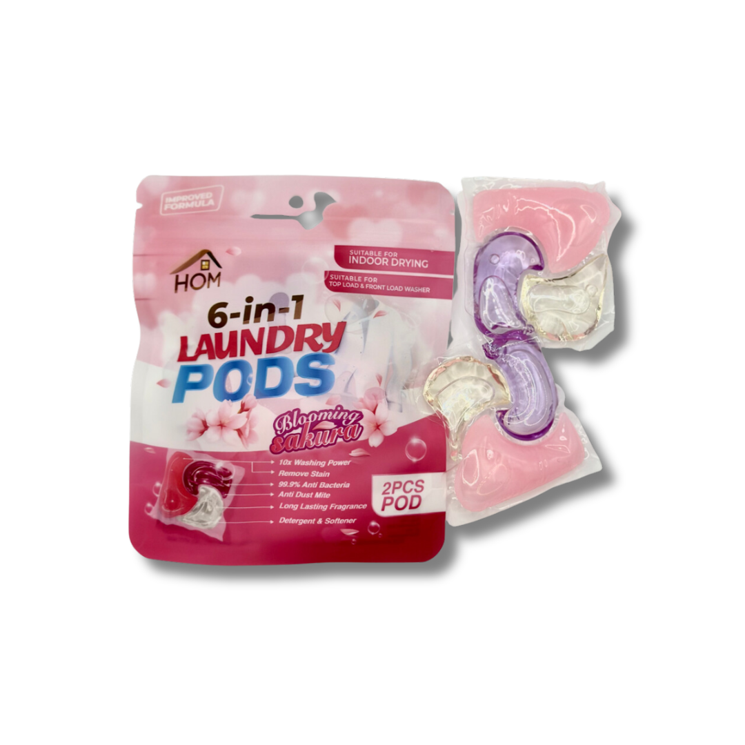 HOM Laundry Pod Travel Pack (Blooming Sakura/Ocean Fresh)