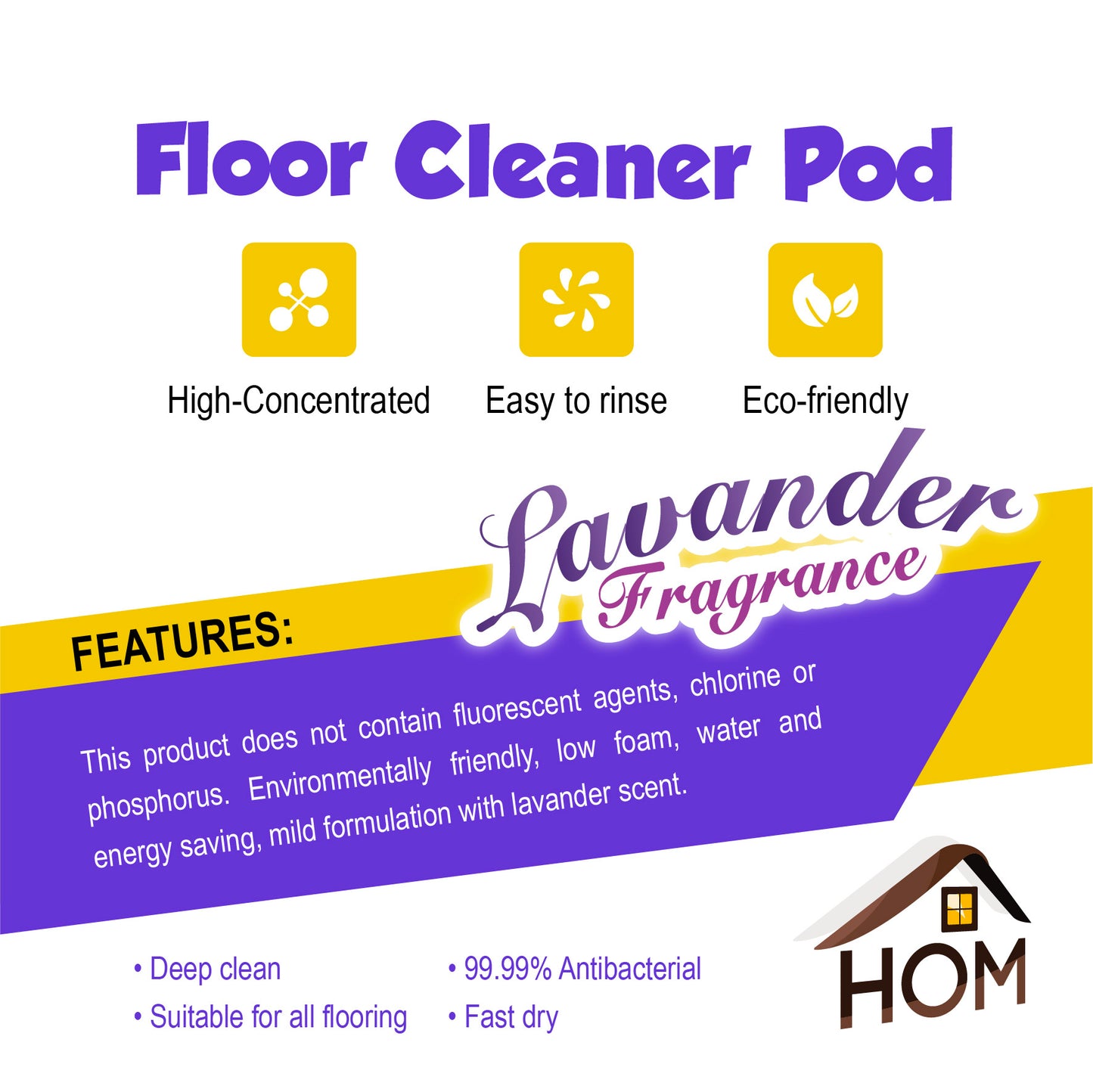 MEGA SALE BUY 2 or more FREE 2! - HOM Floor Cleaner Pods (30 pcs box)