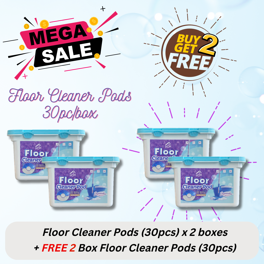 MEGA SALE BUY 2 or more FREE 2! - HOM Floor Cleaner Pods (30 pcs box)
