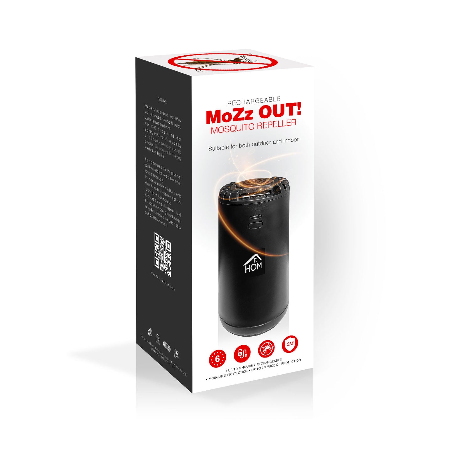 HOM MoZz OUT! Mosquito Repellent Machine + FREE 12-Pack Mosquito Repellent Mats