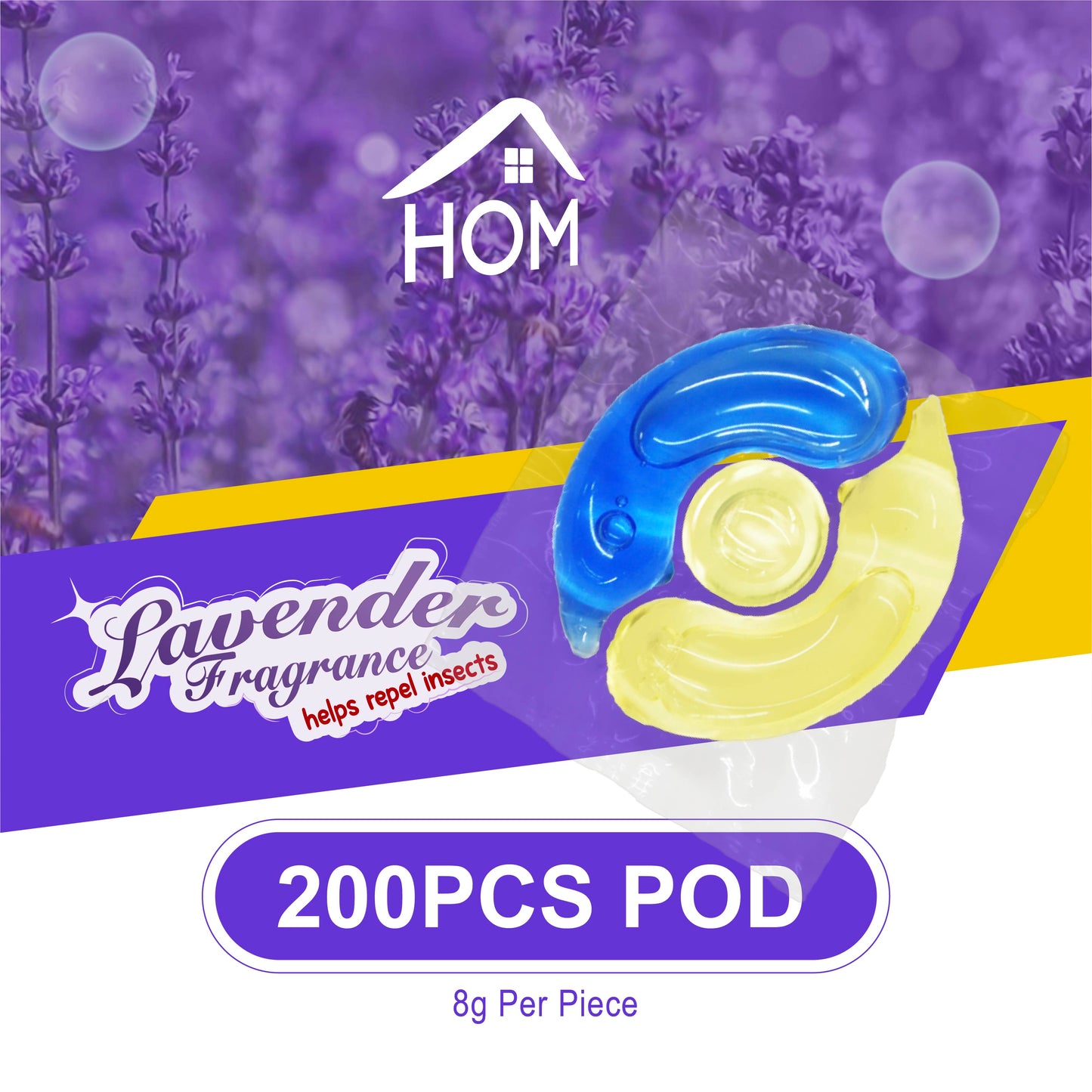 HOM All-in-1 Floor Cleaner Pods 200pcs/pack (Lavender Scent) Stock Clearance Sale